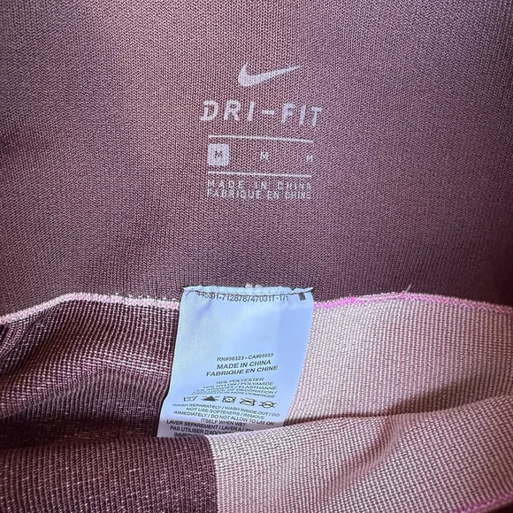 Nike Dri-FIT Pro Purple Pink Colorblock Biker Shorts M A1 - Picture 5 of 5